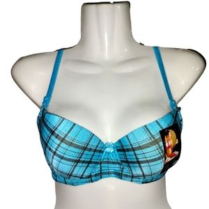 38B padded blue bra